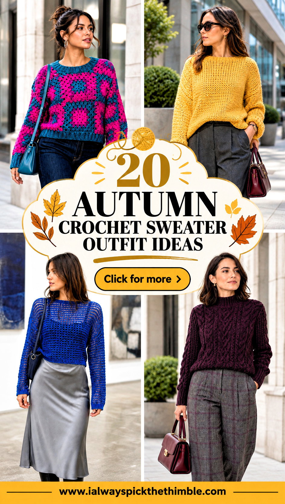 20 Autumn Crochet Sweater Outfit Ideas for Casual Fall Days - 20 Autumn Crochet Sweater Outfit Ideas for Casual Fall Days