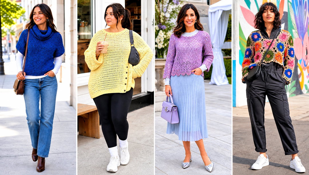 20 Azel Crochet Pullover Outfit Ideas for Relaxed Style