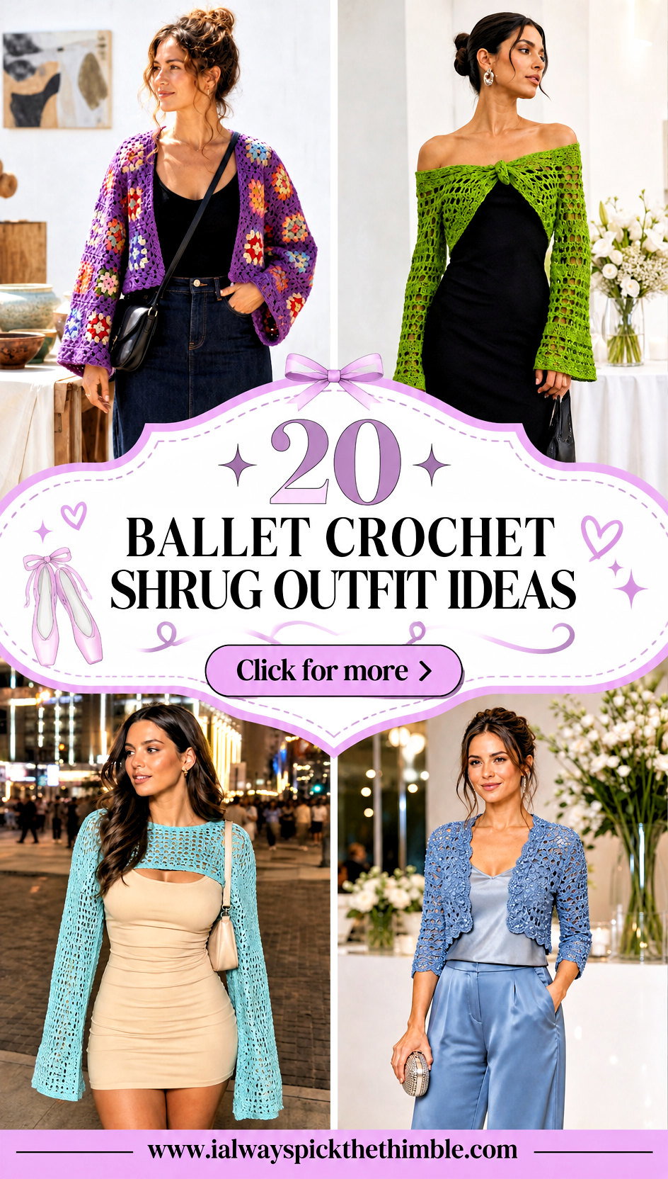 20 Ballet Crochet Shrug Outfit Ideas for Soft Layers - 20 Ballet Crochet Shrug Outfit Ideas for Soft Layers