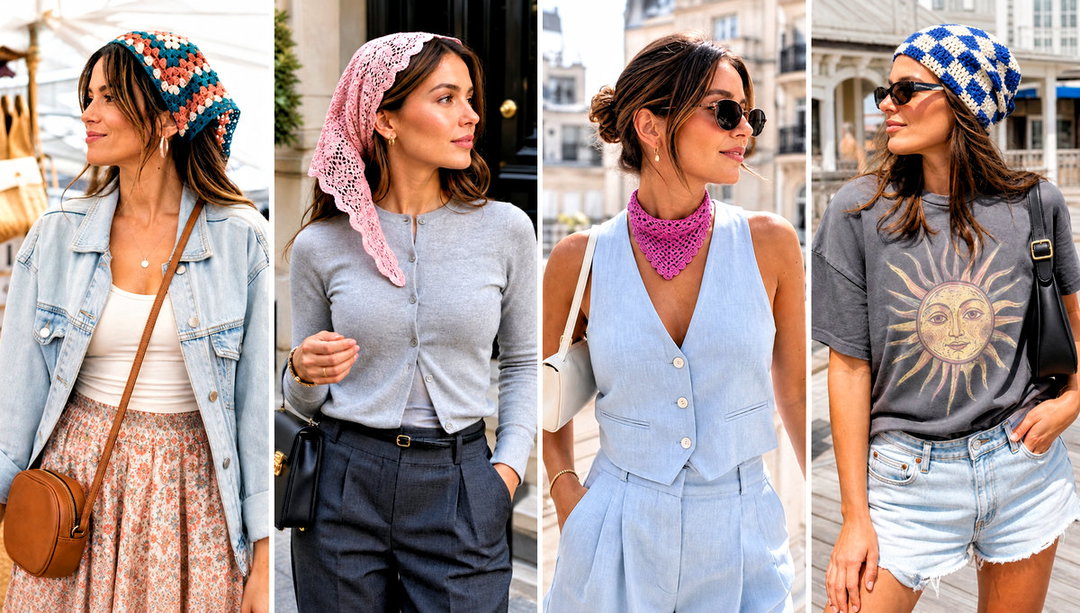 20 Bandana Crochet Scarf Outfit Ideas for Everyday Wear