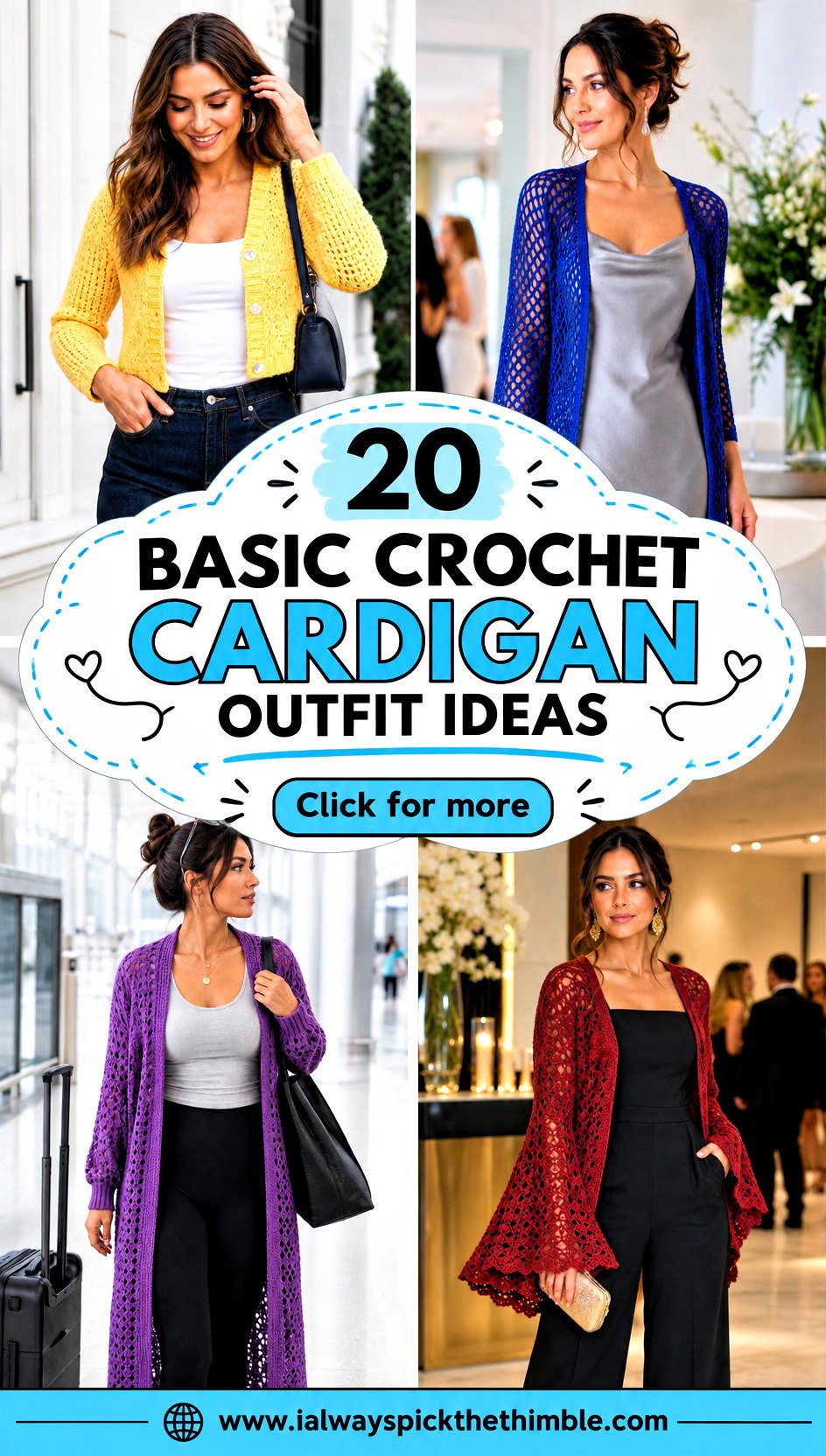 20 Basic Crochet Cardigan Outfit Ideas for Simple Layers - 20 Basic Crochet Cardigan Outfit Ideas for Simple Layers
