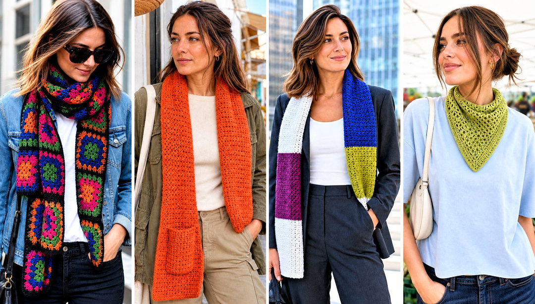 20 Beautiful Crochet Scarf Outfit Ideas for Easy Styling