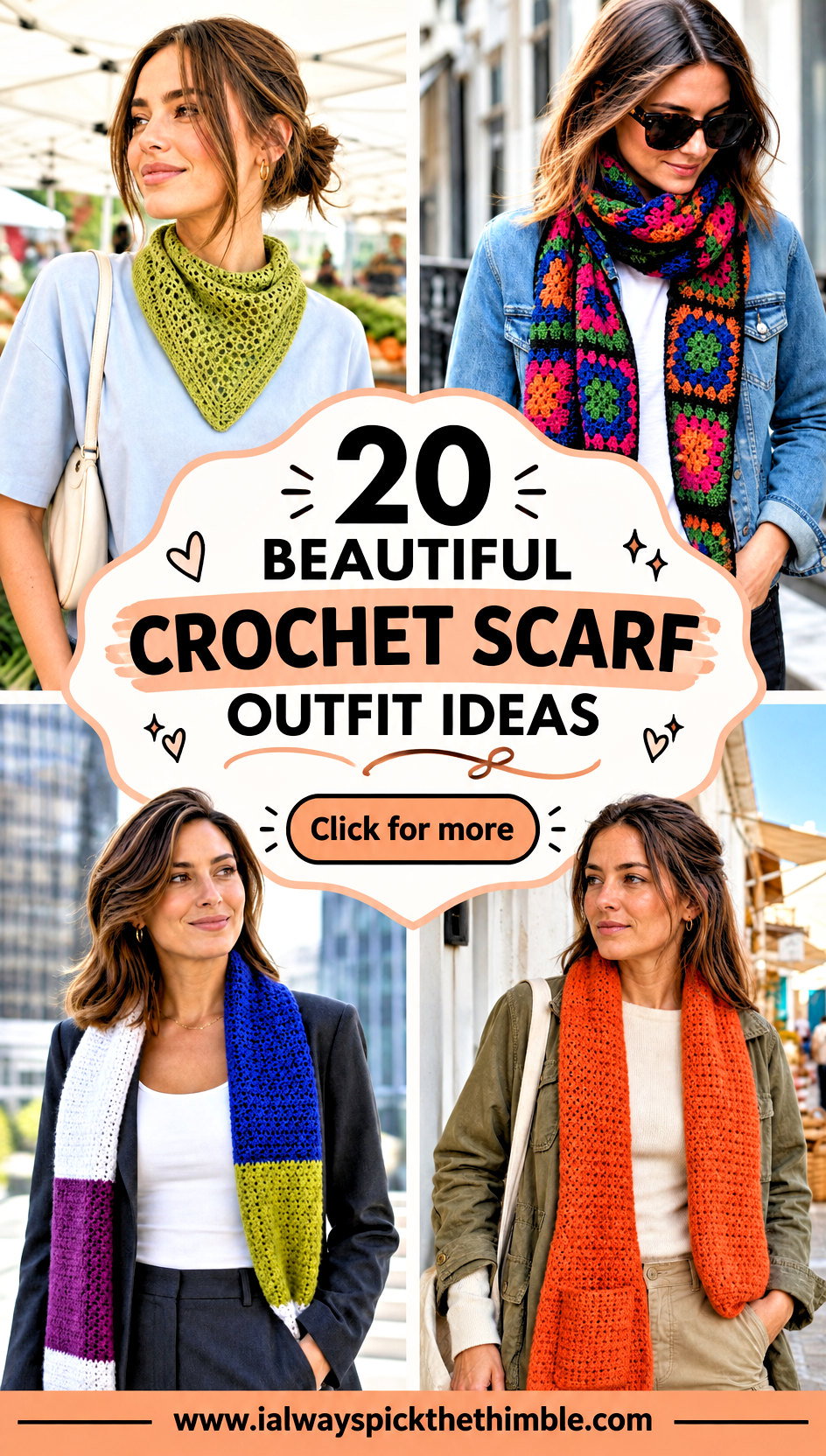 20 Beautiful Crochet Scarf Outfit Ideas for Easy Styling - 20 Beautiful Crochet Scarf Outfit Ideas for Easy Styling