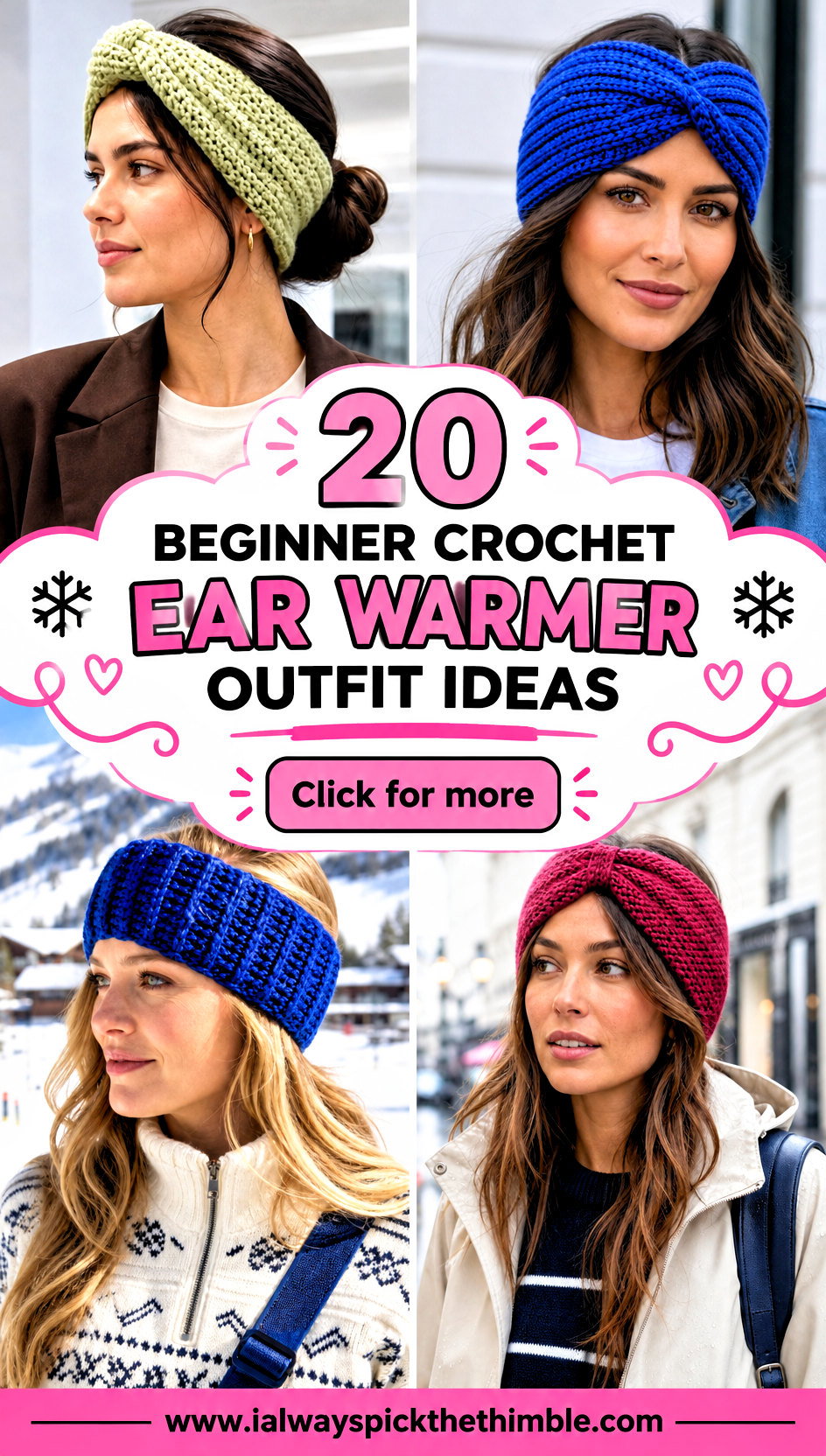 20 Beginner Crochet Ear Warmer Outfit Ideas for Cold Walks - 20 Beginner Crochet Ear Warmer Outfit Ideas for Cold Walks
