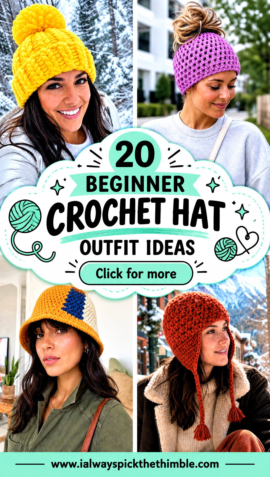 20 Beginner Crochet Hat Outfit Ideas for Cozy Weekends - 20 Beginner Crochet Hat Outfit Ideas for Cozy Weekends