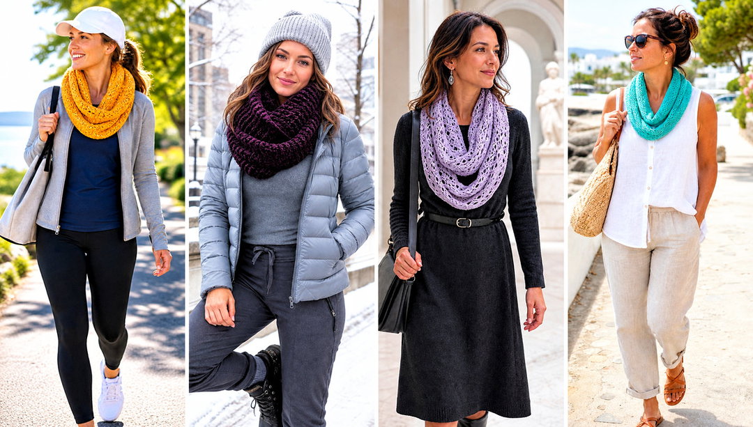 20 Beginner Crochet Infinity Scarf Outfit Ideas for Fall