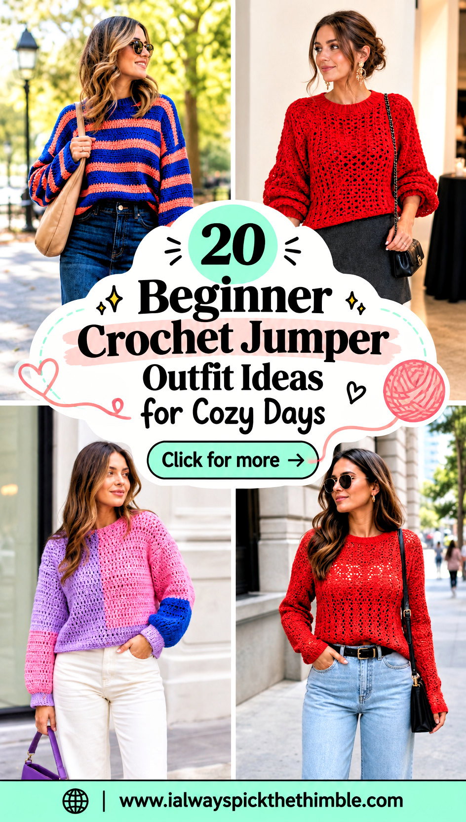 20 Beginner Crochet Jumper Outfit Ideas for Cozy Days - 20 Beginner Crochet Jumper Outfit Ideas for Cozy Days