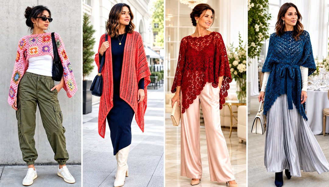 20 Beginner Crochet Poncho Outfit Ideas for Easy Layering