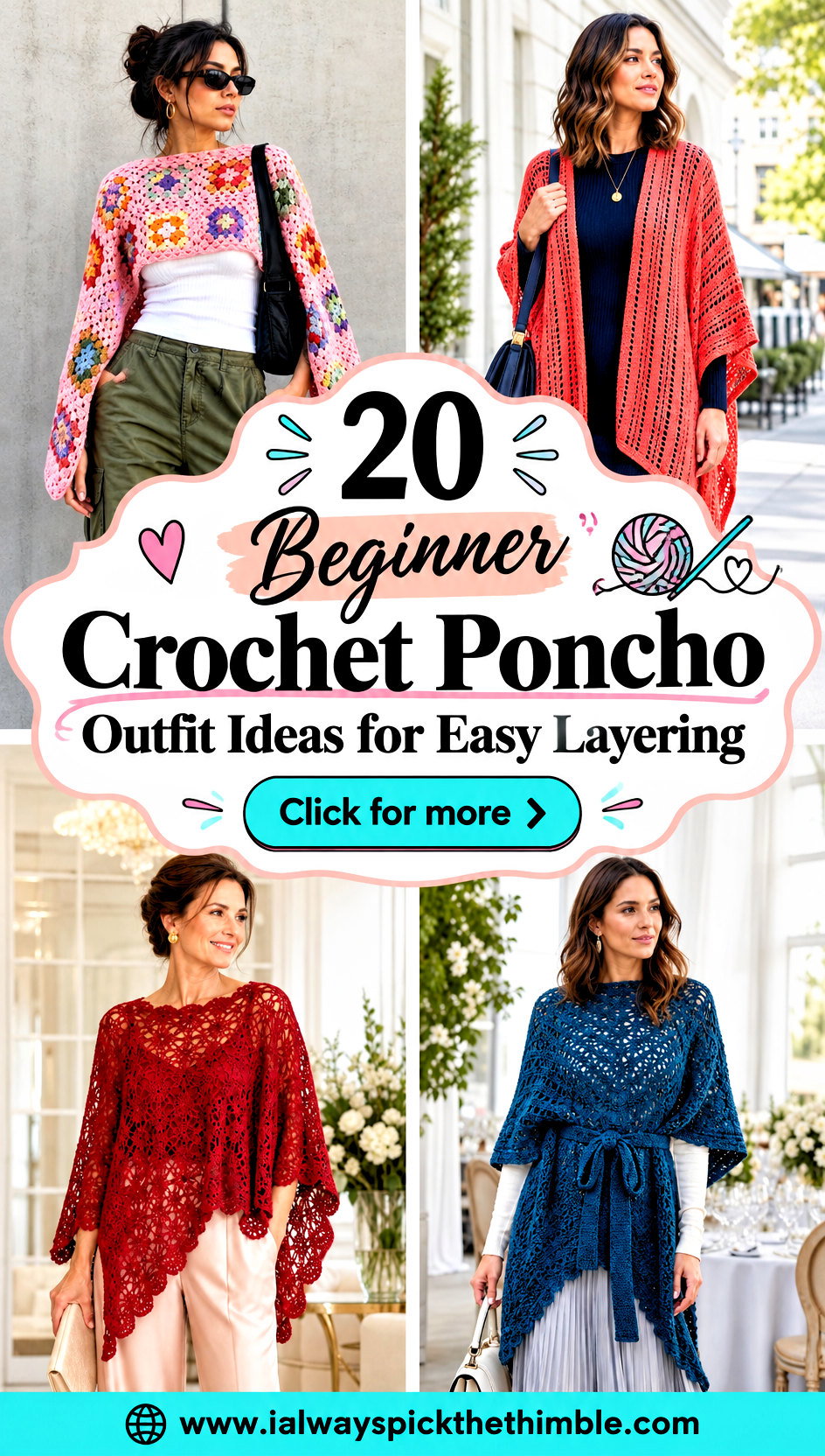 20 Beginner Crochet Poncho Outfit Ideas for Easy Layering - 20 Beginner Crochet Poncho Outfit Ideas for Easy Layering