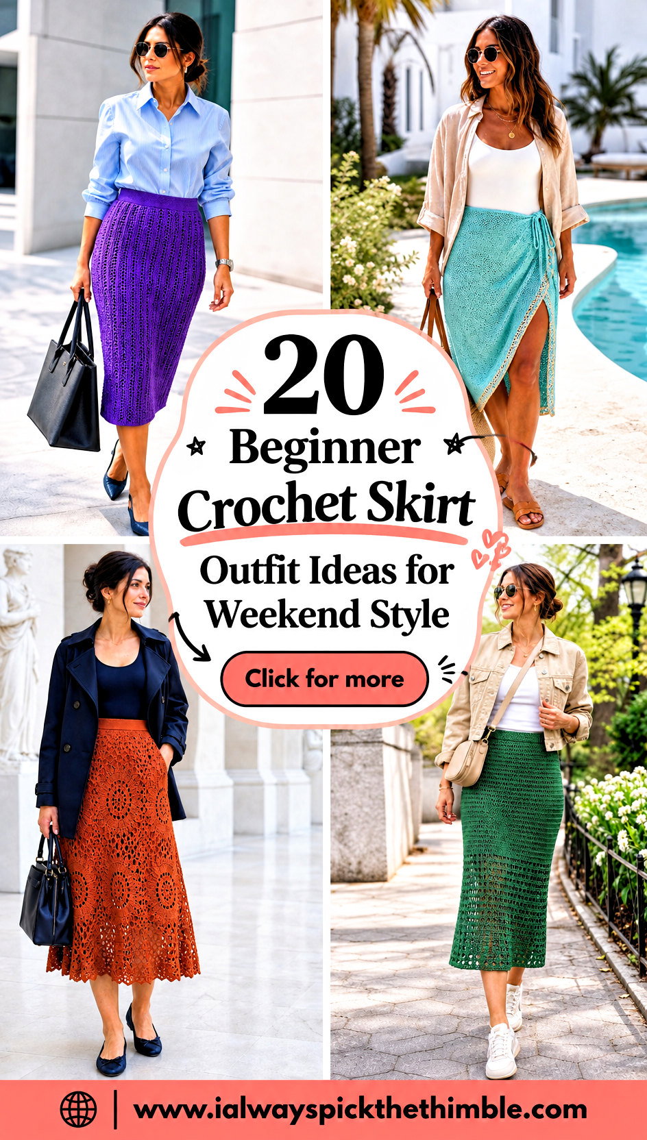 20 Beginner Crochet Skirt Outfit Ideas for Weekend Style - 20 Beginner Crochet Skirt Outfit Ideas for Weekend Style