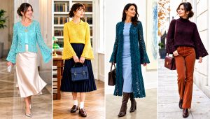20 Bell Sleeve Crochet Sweater Outfit Ideas for Boho Looks