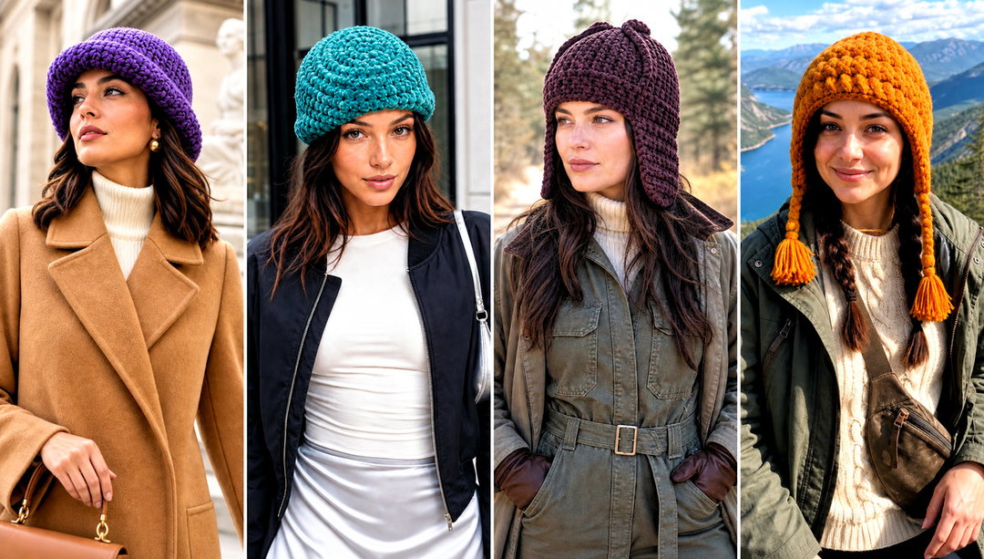 20 Bernat Blanket Yarn Crochet Hat Outfit Ideas for Snow