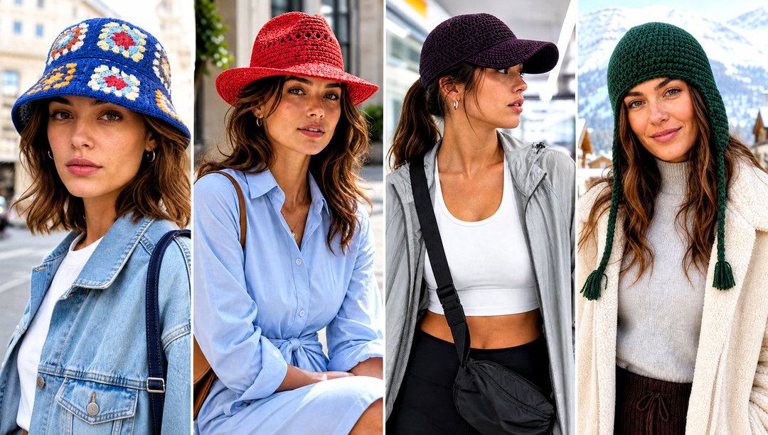 20 Best Crochet Hat Outfit Ideas for Cold Morning Walks