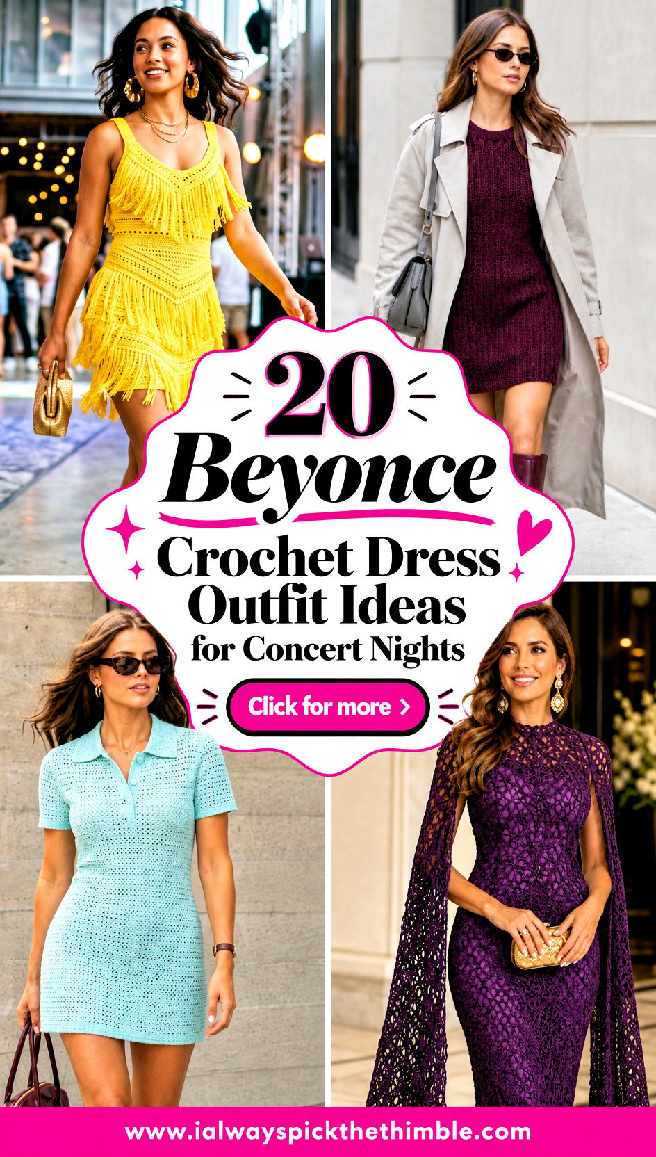 20 Beyonce Crochet Dress Outfit Ideas for Concert Nights - 20 Beyonce Crochet Dress Outfit Ideas for Concert Nights
