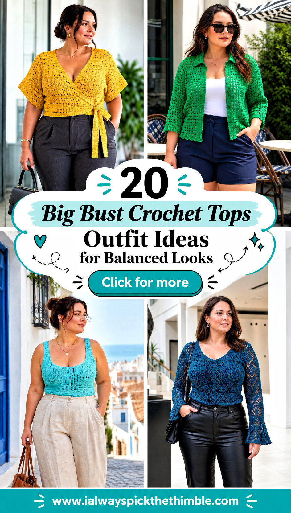 20 Big Bust Crochet Tops Outfit Ideas for Balanced Looks - 20 Big Bust Crochet Tops Outfit Ideas for Balanced Looks