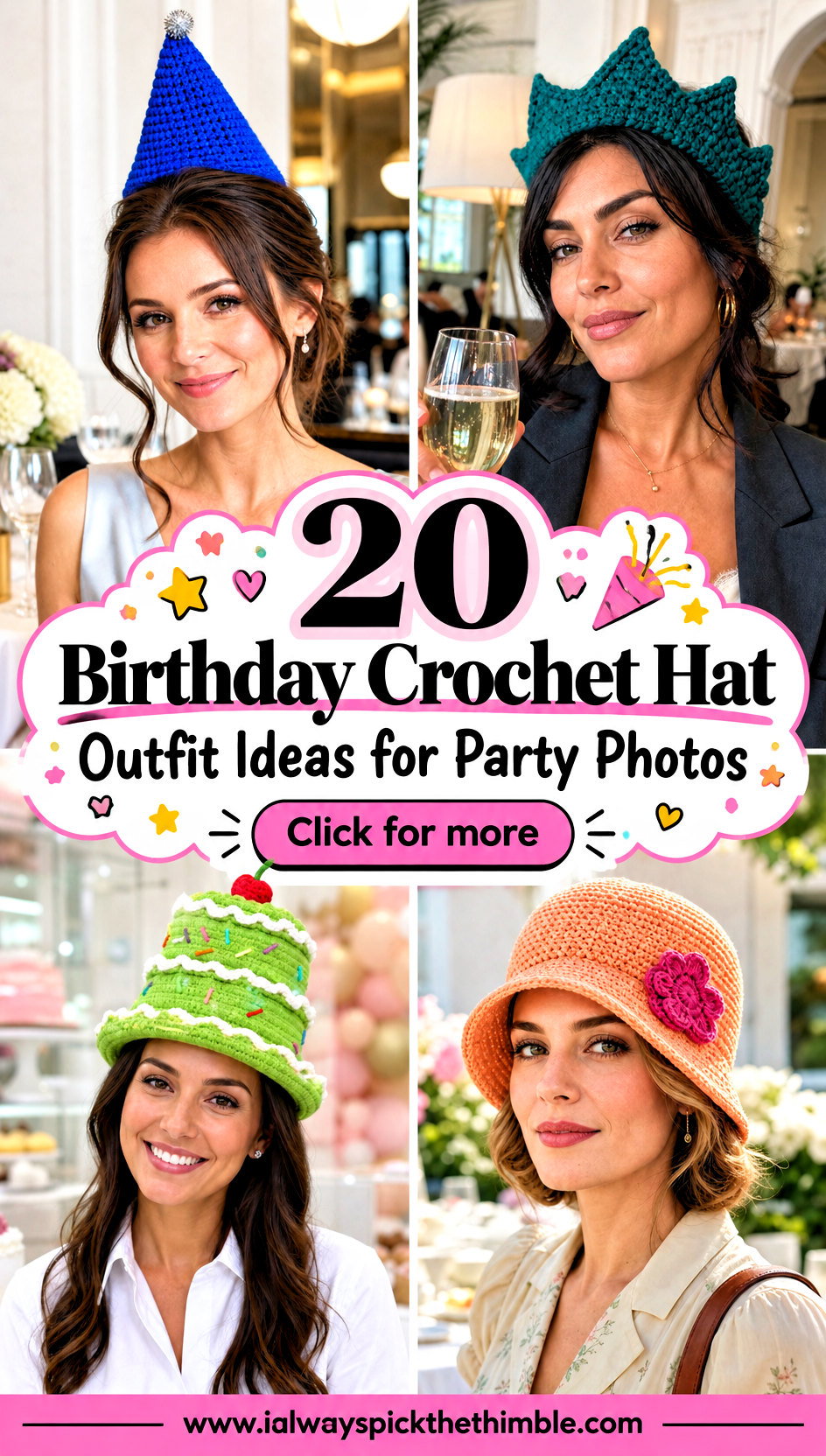 20 Birthday Crochet Hat Outfit Ideas for Party Photos - 20 Birthday Crochet Hat Outfit Ideas for Party Photos