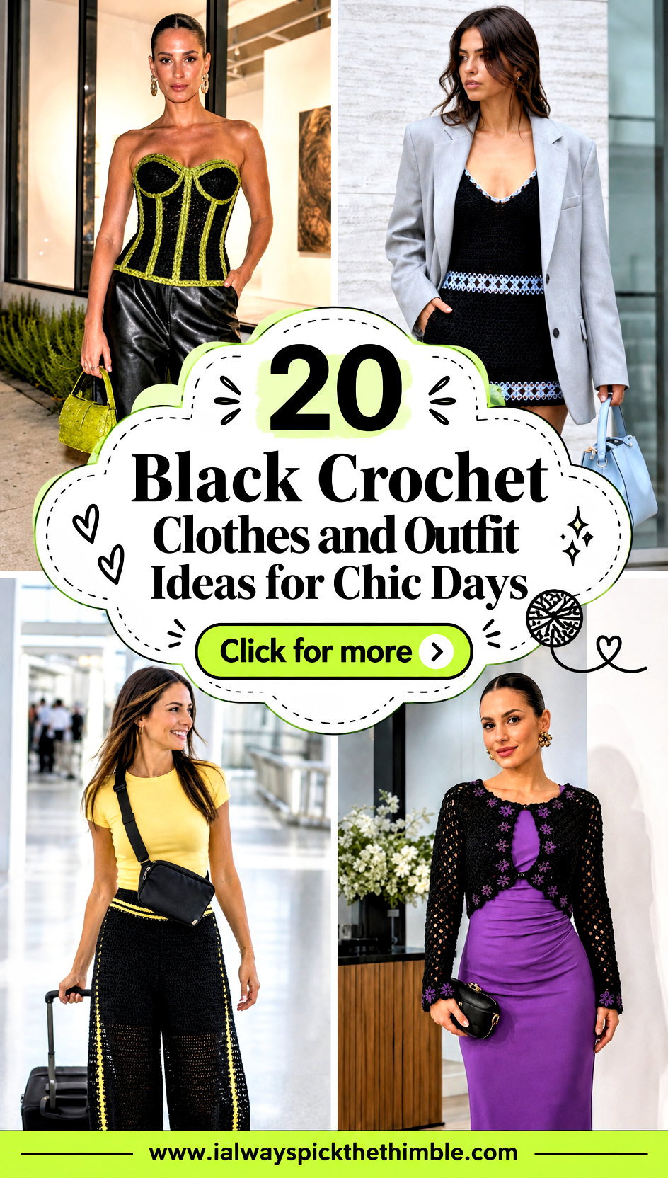 20 Black Crochet Clothes and Outfit Ideas for Chic Days - 20 Black Crochet Clothes and Outfit Ideas for Chic Days