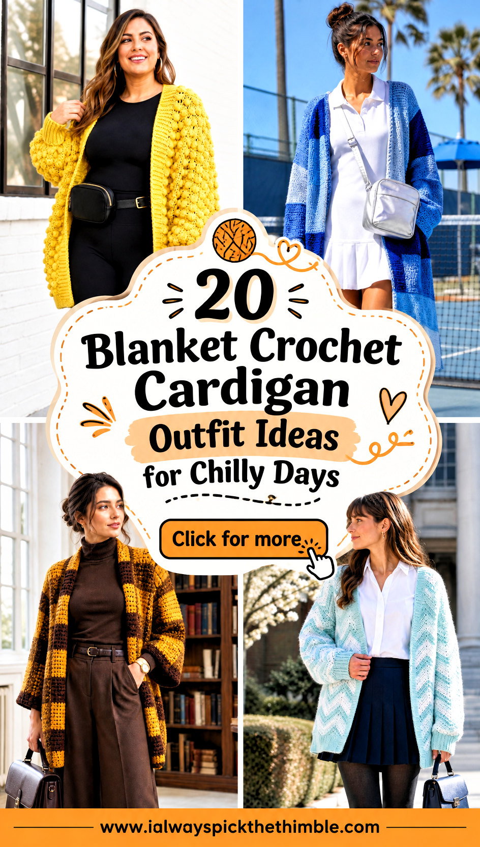 20 Blanket Crochet Cardigan Outfit Ideas for Chilly Days - 20 Blanket Crochet Cardigan Outfit Ideas for Chilly Days