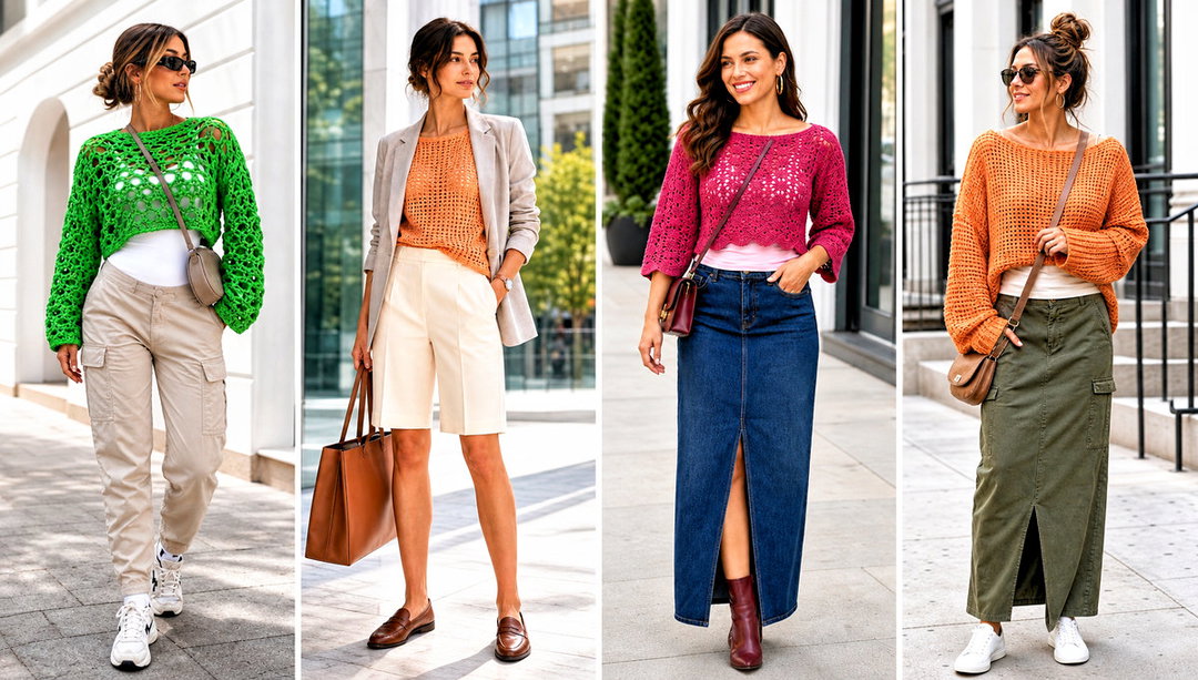 20 Boatneck Crochet Sweater Outfit Ideas for Casual Style