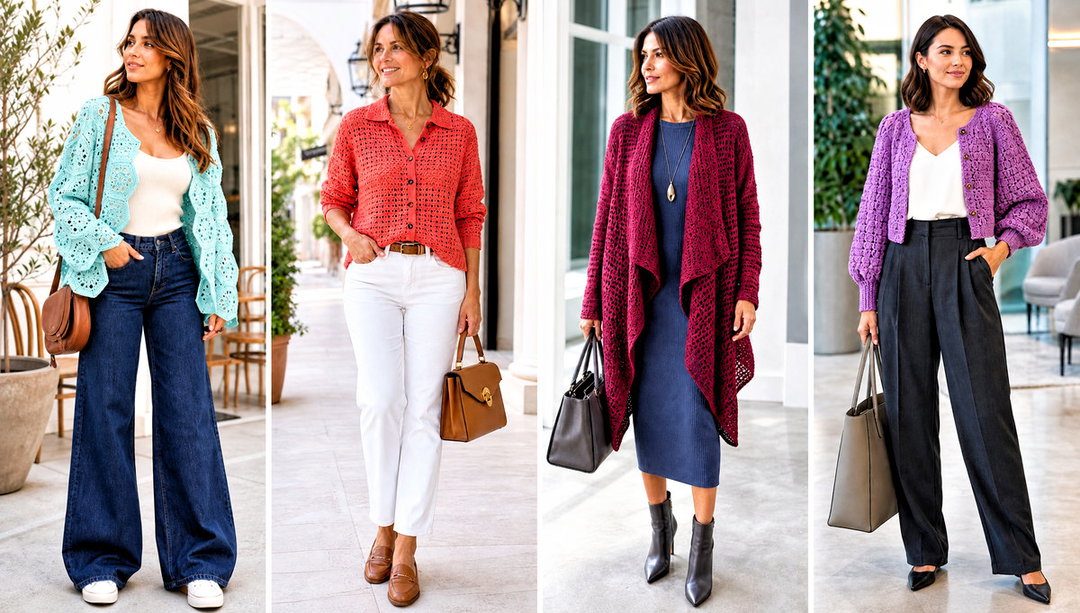 20 Bohemian Crochet Cardigan Outfit Ideas for Relaxed Days