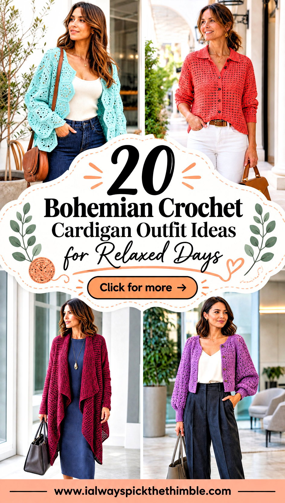 20 Bohemian Crochet Cardigan Outfit Ideas for Relaxed Days - 20 Bohemian Crochet Cardigan Outfit Ideas for Relaxed Days
