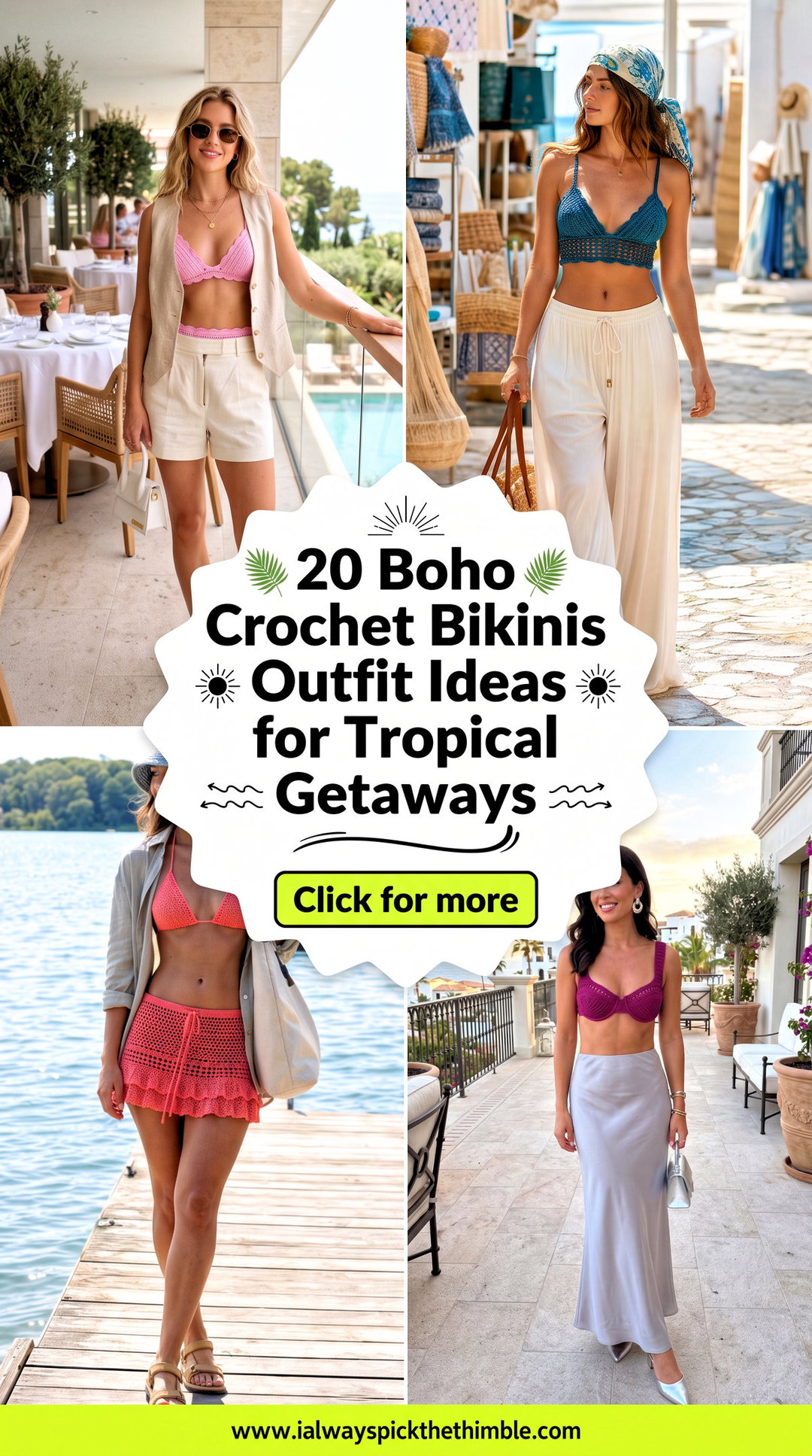 20 Boho Crochet Bikinis Outfit Ideas for Tropical Getaways - 20 Boho Crochet Bikinis Outfit Ideas for Tropical Getaways