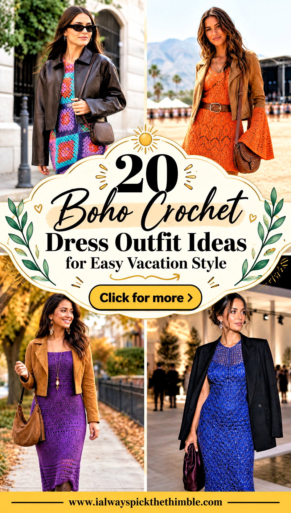 20 Boho Crochet Dress Outfit Ideas for Easy Vacation Style - 20 Boho Crochet Dress Outfit Ideas for Easy Vacation Style