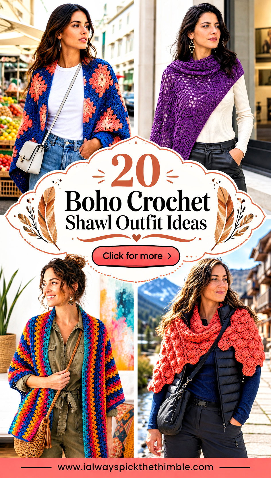 20 Boho Crochet Shawl Outfit Ideas for Breezy Layers - 20 Boho Crochet Shawl Outfit Ideas for Breezy Layers