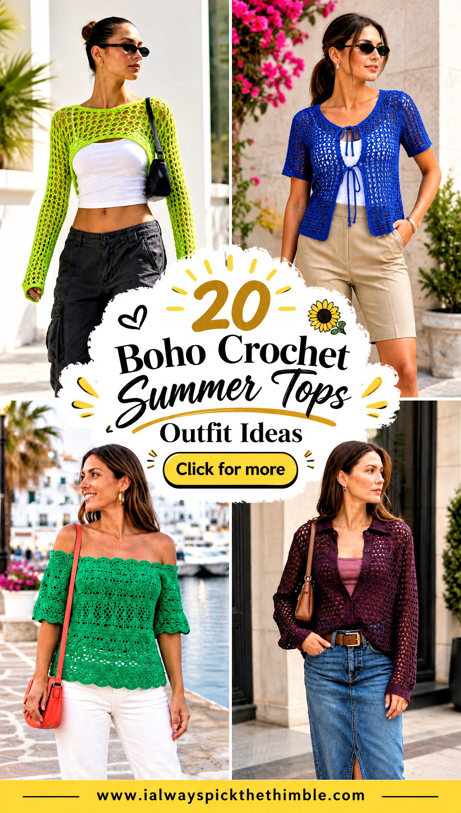 20 Boho Crochet Summer Tops Outfit Ideas for Sunny Days - 20 Boho Crochet Summer Tops Outfit Ideas for Sunny Days