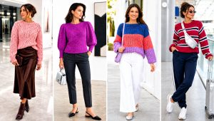 20 Bottom Up Crochet Sweater Outfit Ideas for Cool Days