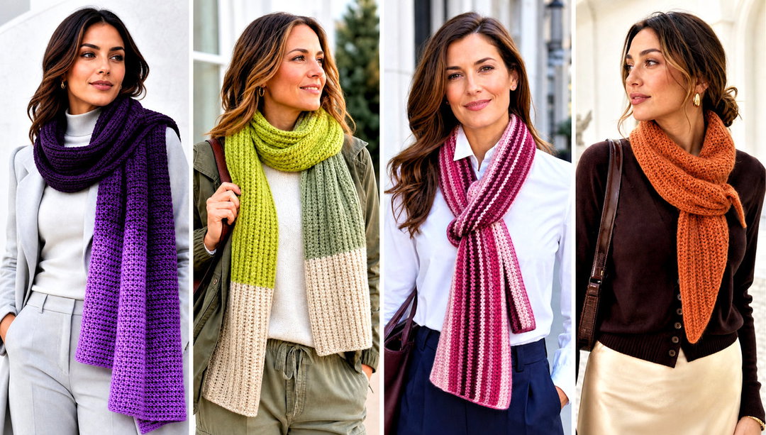 20 Brioche Crochet Scarf Outfit Ideas for Winter Walks