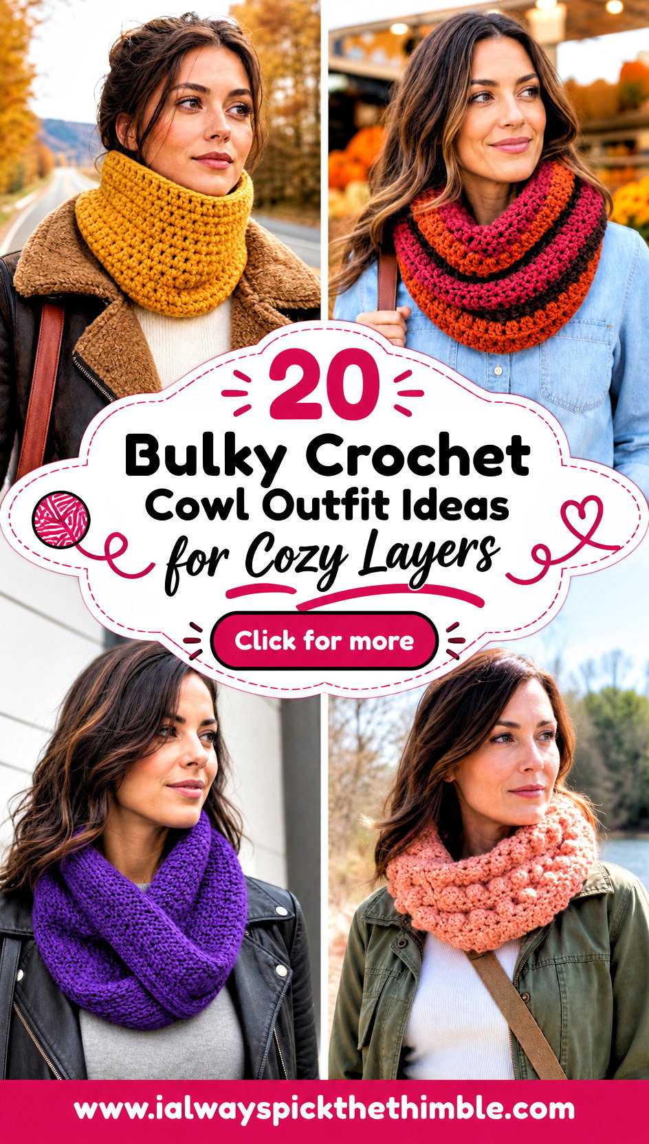 20 Bulky Crochet Cowl Outfit Ideas for Cozy Layers - 20 Bulky Crochet Cowl Outfit Ideas for Cozy Layers
