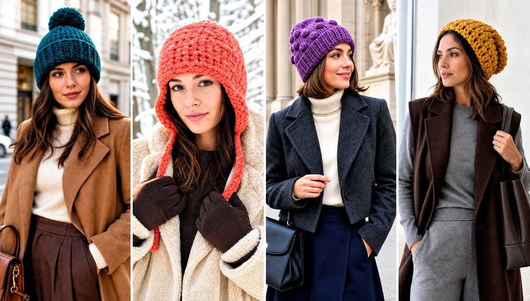 20 Bulky Yarn Crochet Beanie Outfit Ideas for Snow Days