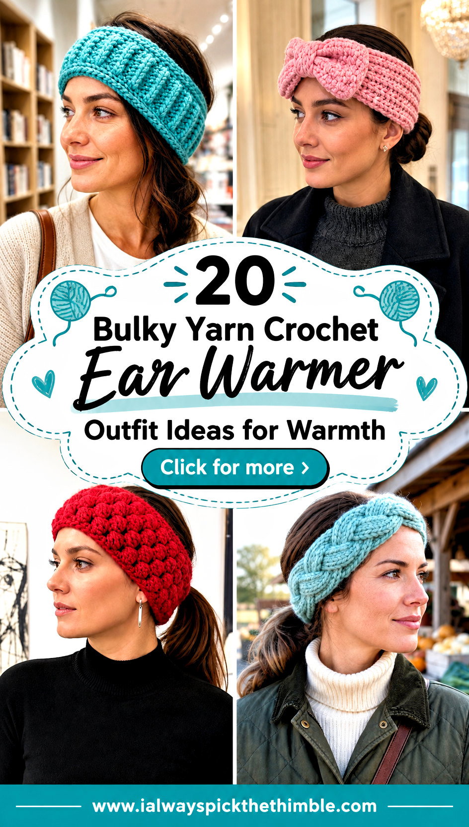 20 Bulky Yarn Crochet Ear Warmer Outfit Ideas for Warmth - 20 Bulky Yarn Crochet Ear Warmer Outfit Ideas for Warmth