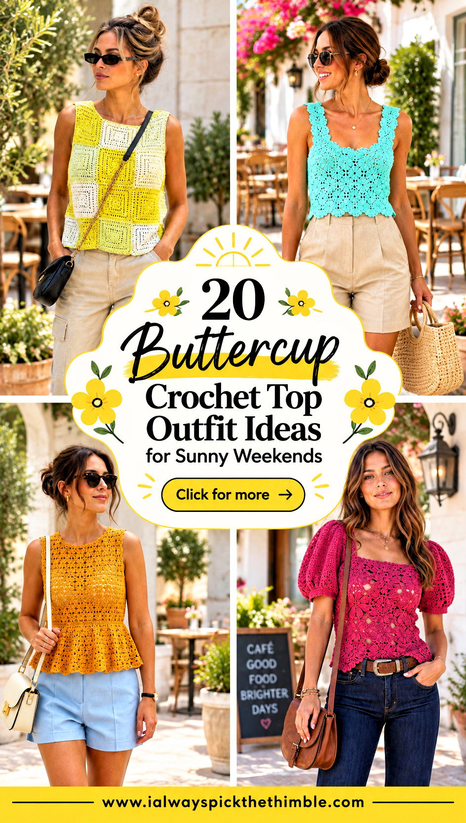 20 Buttercup Crochet Top Outfit Ideas for Sunny Weekends - 20 Buttercup Crochet Top Outfit Ideas for Sunny Weekends