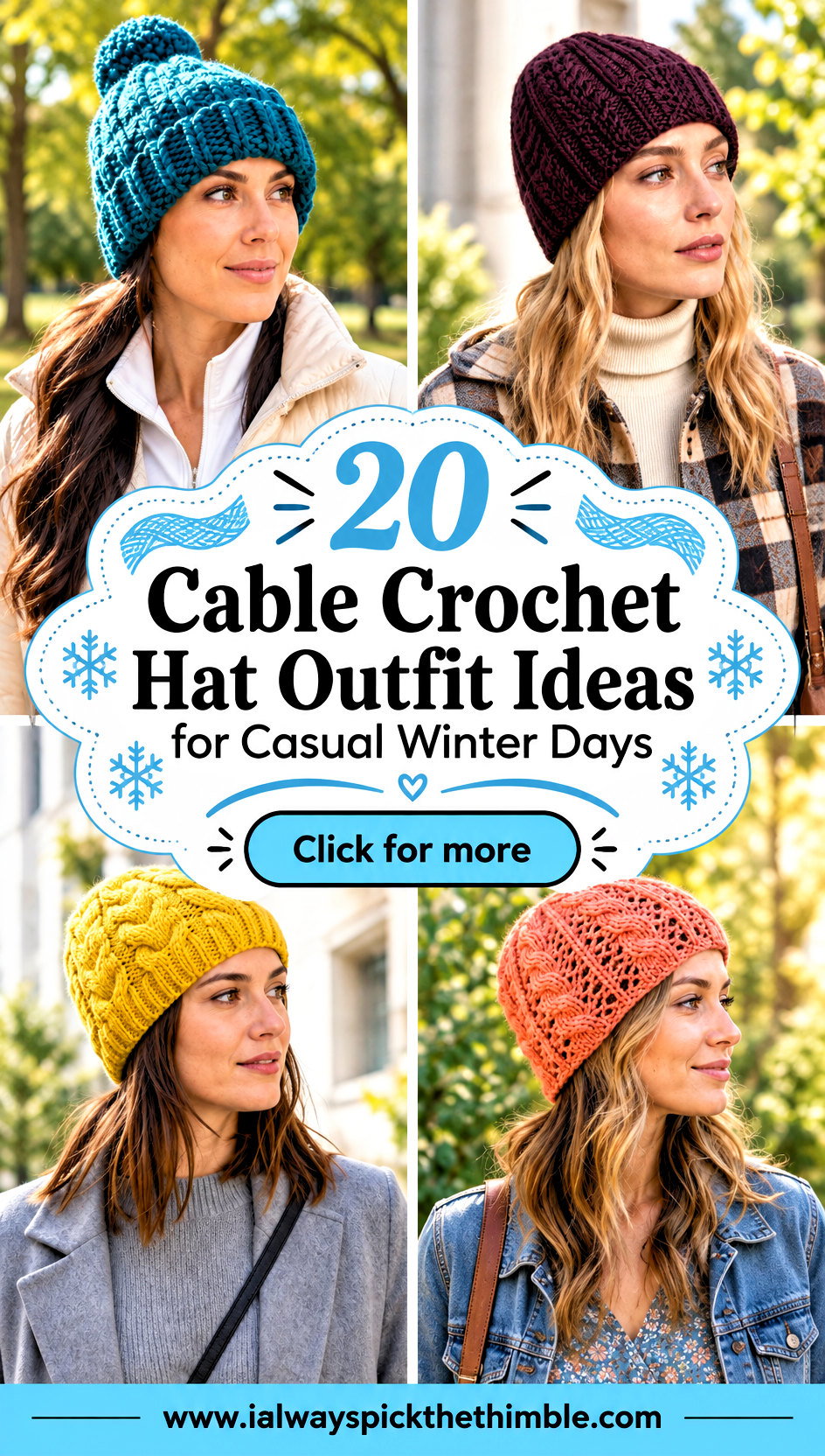 20 Cable Crochet Hat Outfit Ideas for Casual Winter Days - 20 Cable Crochet Hat Outfit Ideas for Casual Winter Days