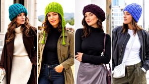20 Cable Knit Crochet Hat Outfit Ideas for Weekend Trips