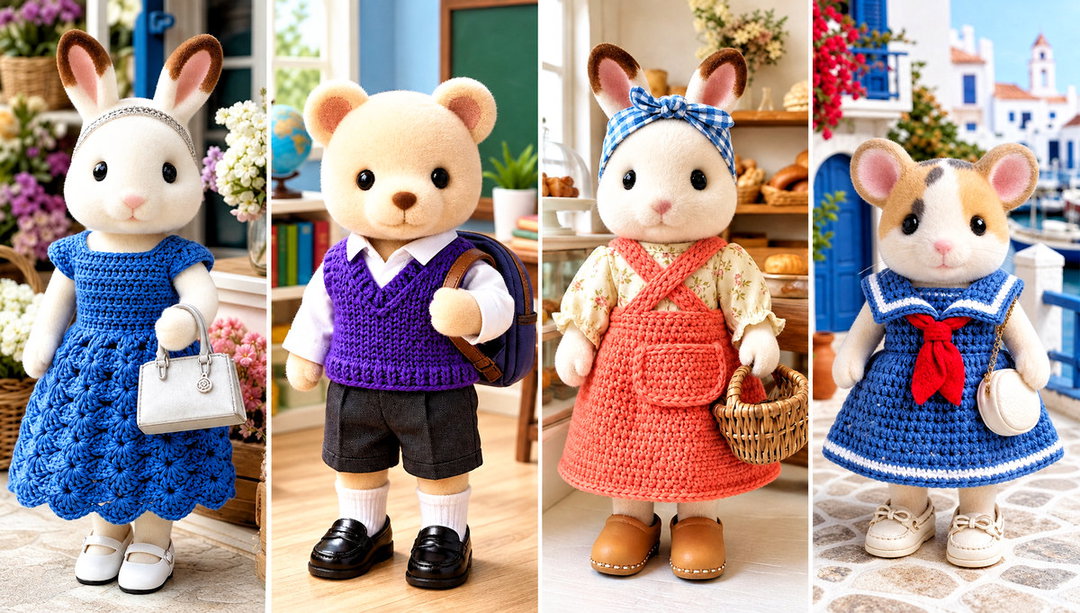 20 Calico Critters Crochet Clothes and Outfit Ideas