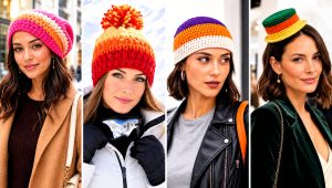 20 Candy Corn Crochet Hat Outfit Ideas for Halloween