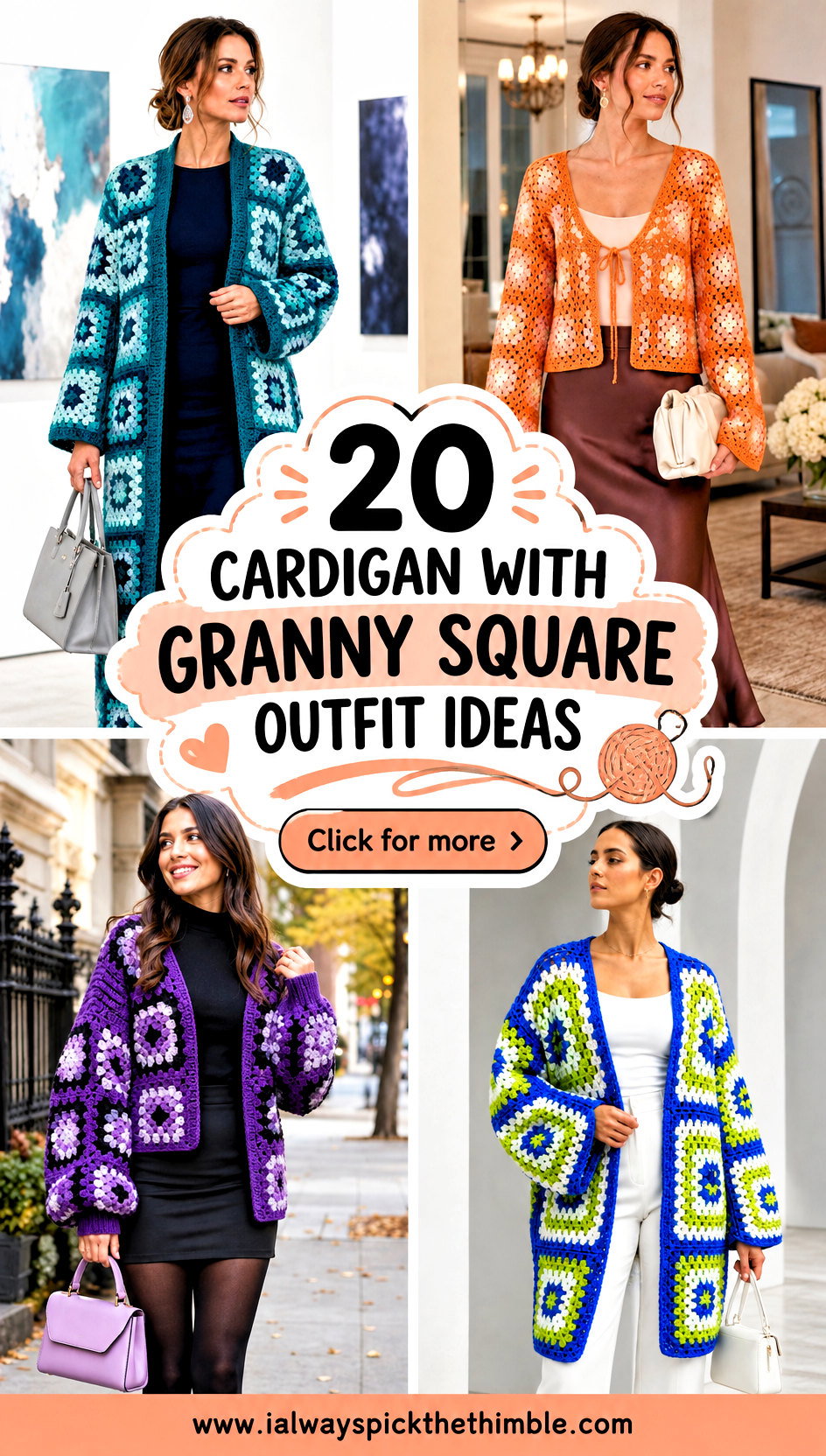 20 Cardigan with Granny Square Outfit Ideas for Cozy Layers - 20 Cardigan with Granny Square Outfit Ideas for Cozy Layers