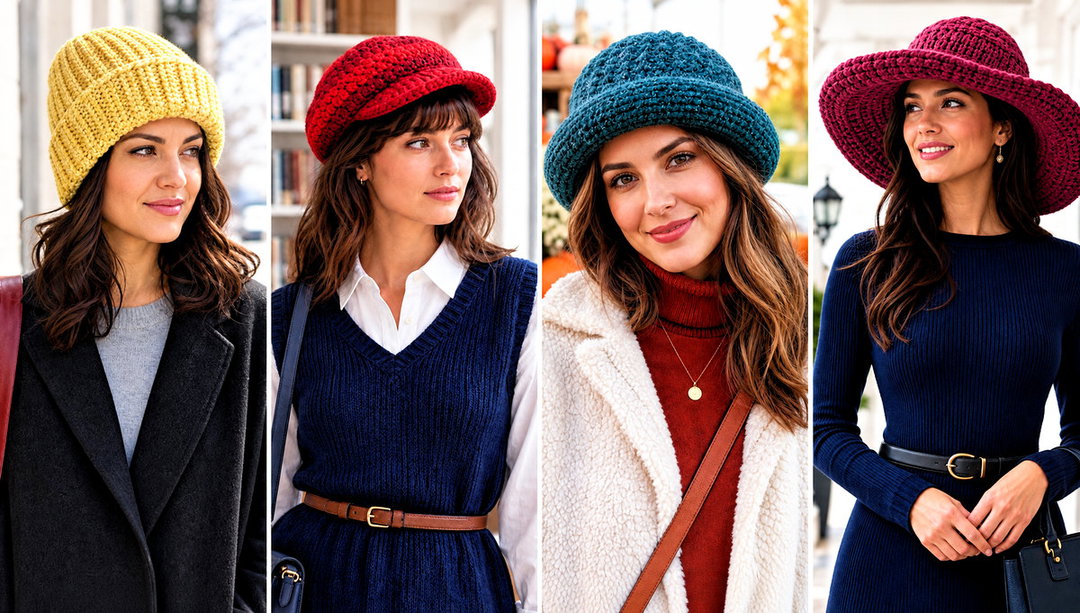 20 Caron Latte Cakes Crochet Hat Outfit Ideas for Cold Days