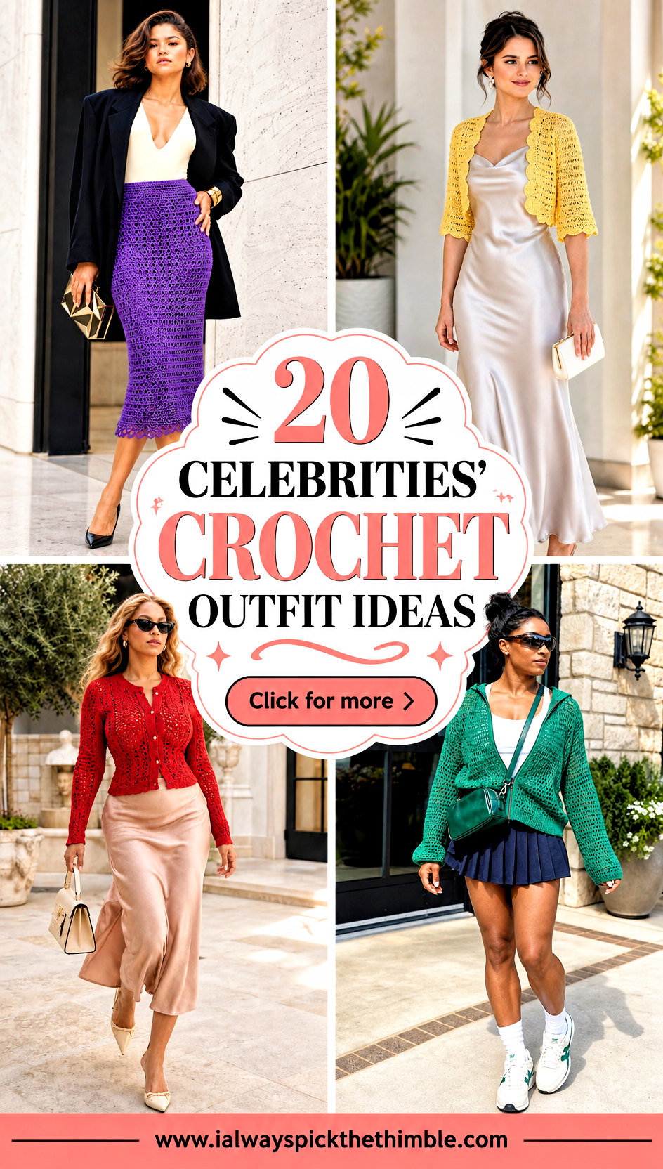 20 Celebrities Crochet Outfit Ideas for Summer Events - 20 Celebrities’ Crochet Outfit Ideas for Summer Events