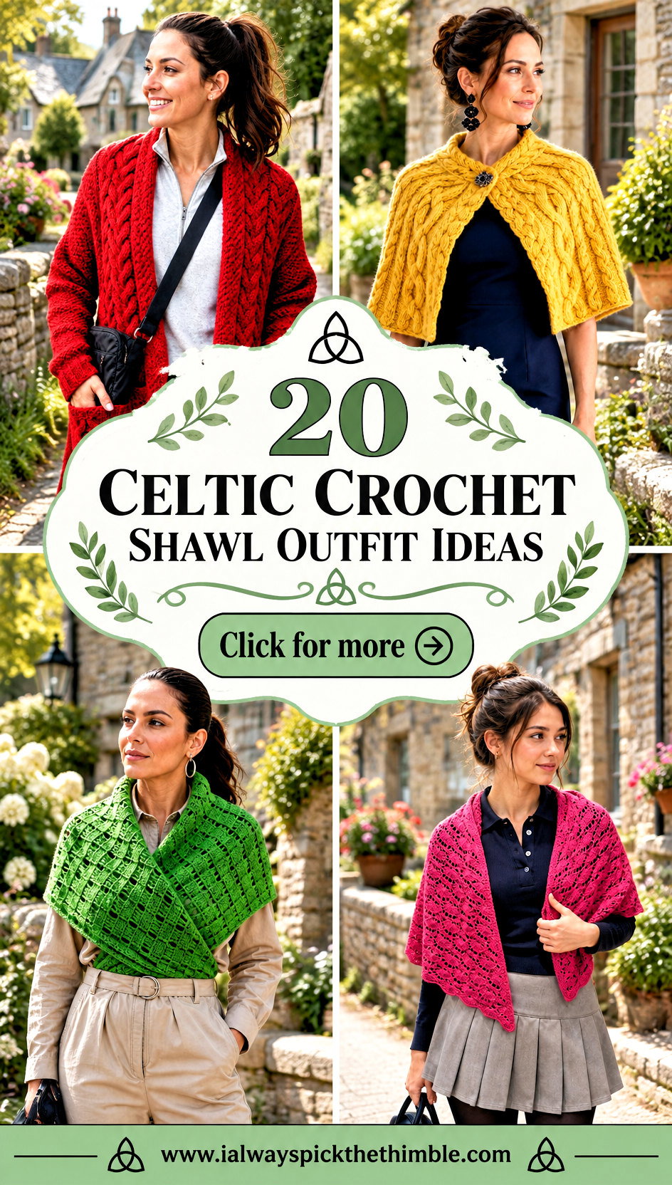 20 Celtic Crochet Shawl Outfit Ideas for Rustic Style - 20 Celtic Crochet Shawl Outfit Ideas for Rustic Style