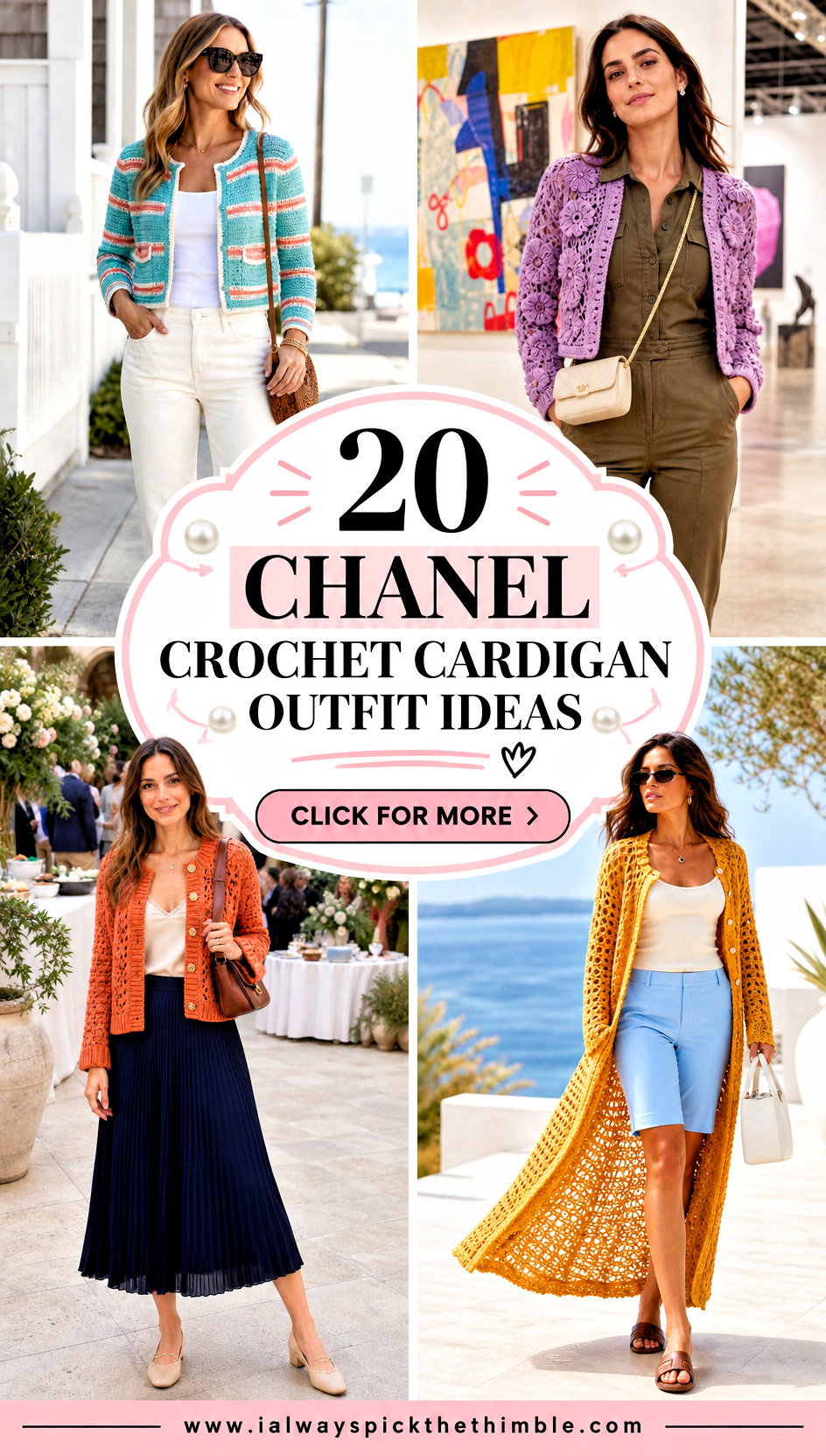 20 Chanel Crochet Cardigan Outfit Ideas for Chic Layering - 20 Chanel Crochet Cardigan Outfit Ideas for Chic Layering