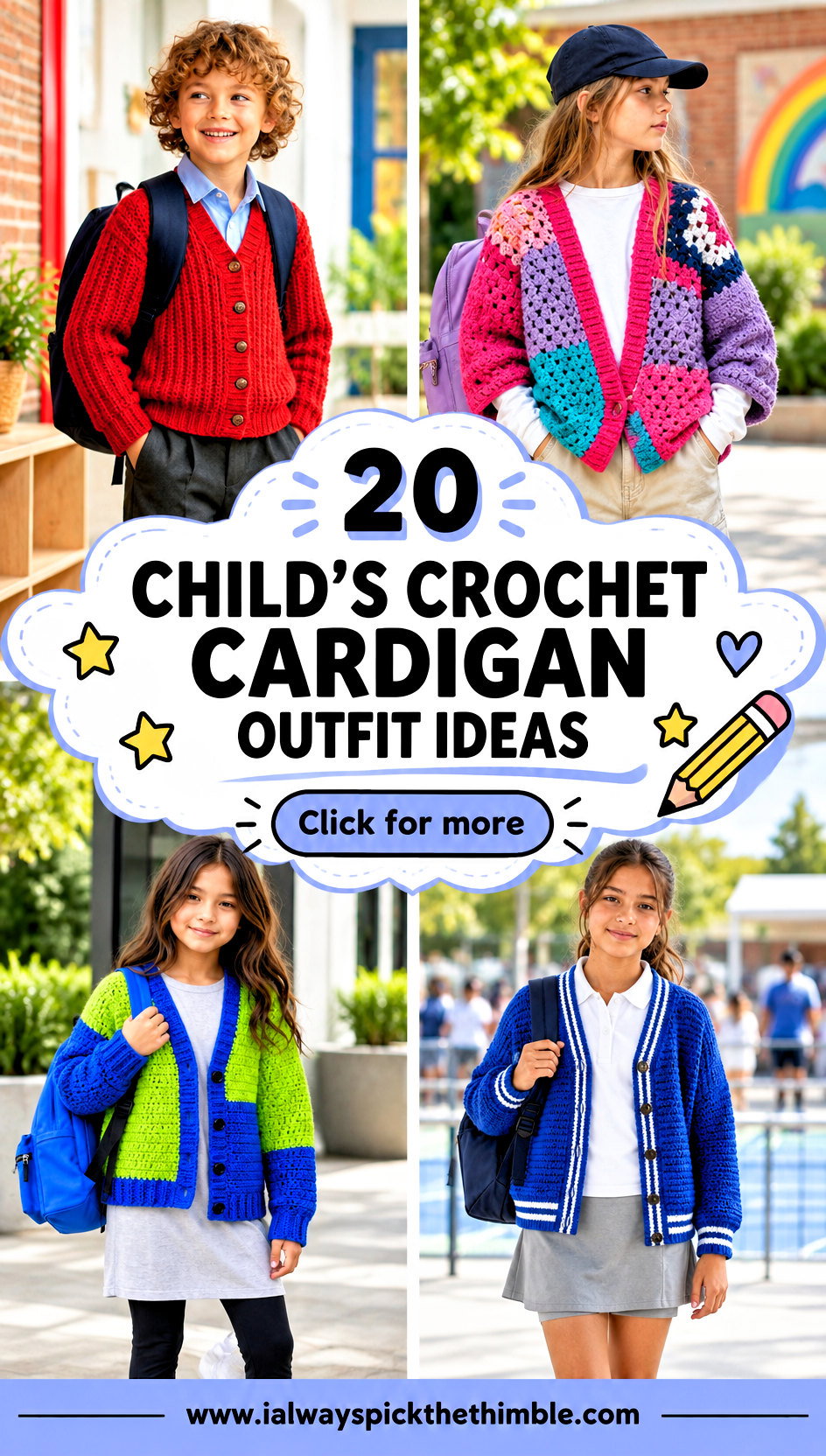 20 Childs Crochet Cardigan Outfit Ideas for School Days - 20 Child’s Crochet Cardigan Outfit Ideas for School Days