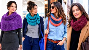 20 Chunky Crochet Cowl Outfit Ideas for Snug Winter Layers