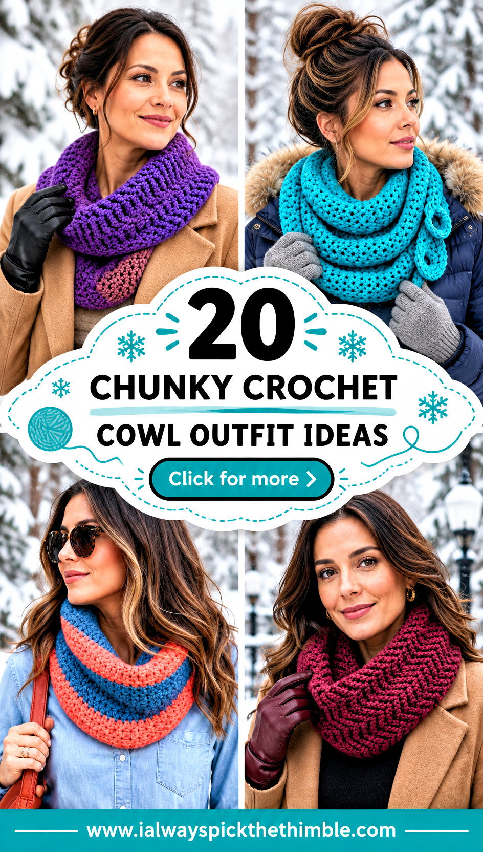 20 Chunky Crochet Cowl Outfit Ideas for Snug Winter Layers - 20 Chunky Crochet Cowl Outfit Ideas for Snug Winter Layers