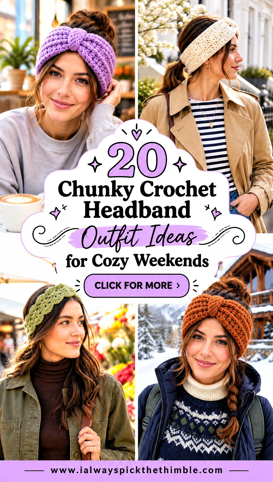 20 Chunky Crochet Headband Outfit Ideas for Cozy Weekends - 20 Chunky Crochet Headband Outfit Ideas for Cozy Weekends