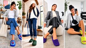 20 Chunky Crochet Slippers Outfit Ideas for Home Lounging