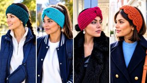 20 Chunky Yarn Crochet Ear Warmer Outfit Ideas for Winter